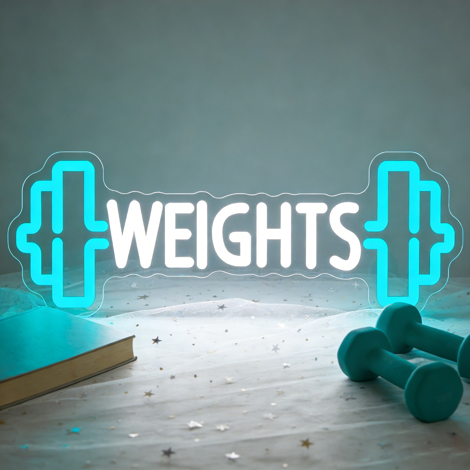 Home Gym Neon Sign - Weights Dumbbell Neon Sign LED Gym