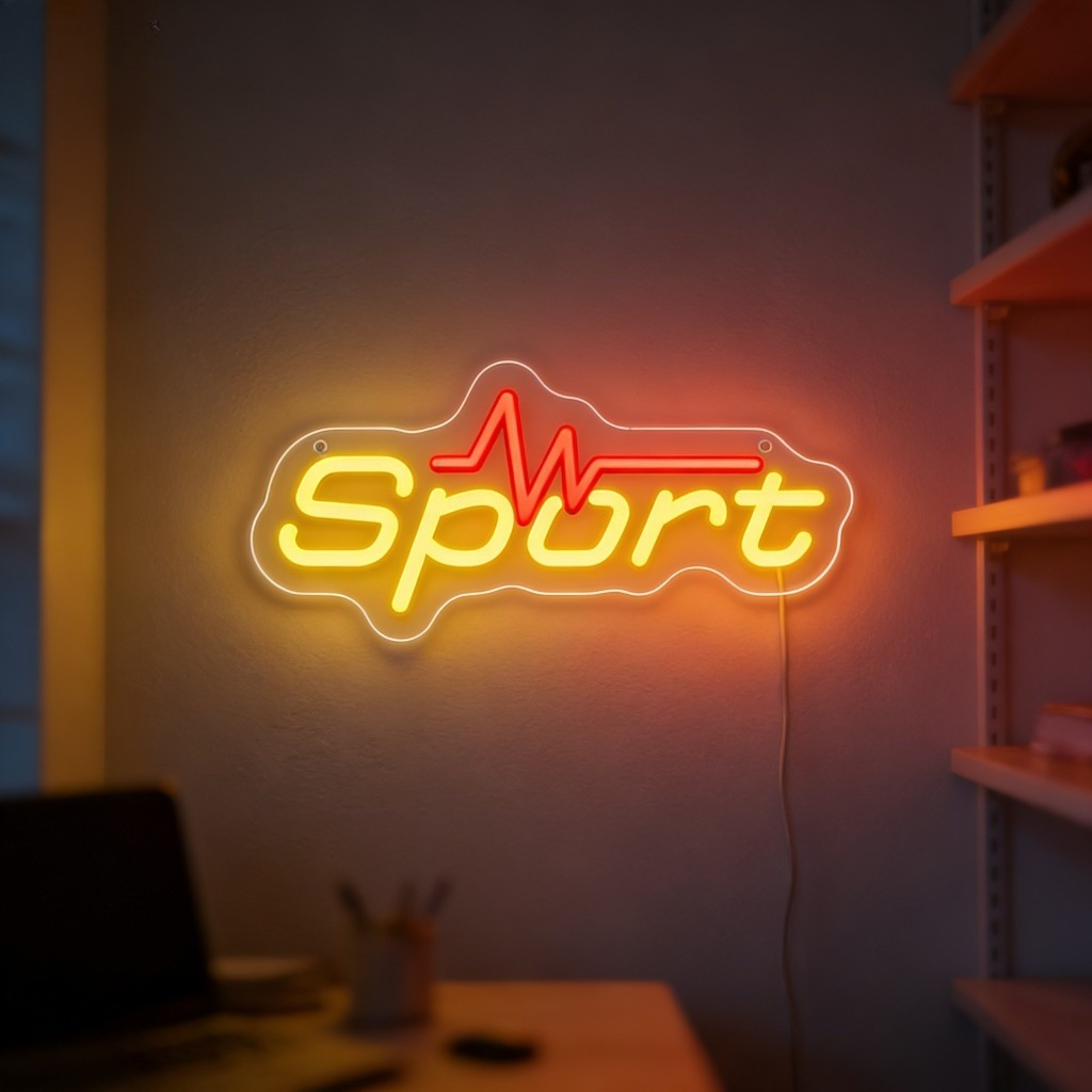 Sport Neon Sign LED USB Dimmab - Home Gym Neon Sign review and price