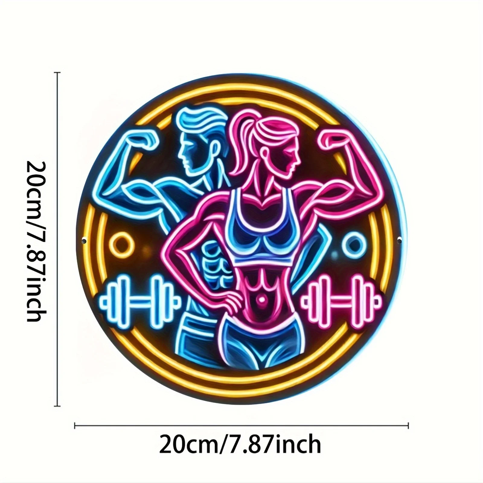 2D Metal Sign Fitness Gym Neon - Home Gym Neon Sign review and price