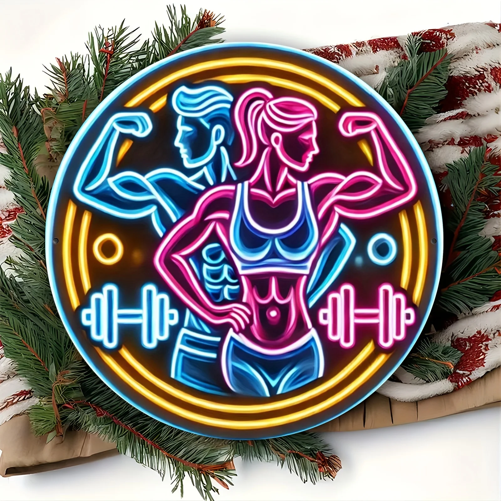 2D Metal Sign Fitness Gym Neon - Home Gym Neon Sign review and price