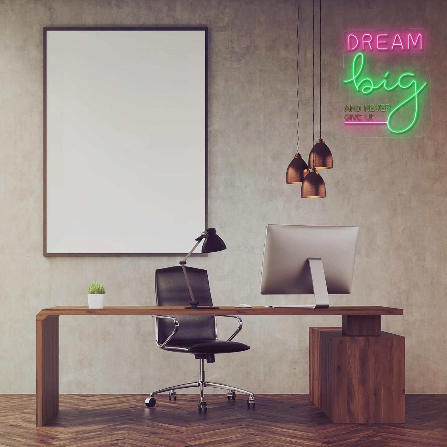 Dream Big Neon Sign Motivation - Home Gym Neon Sign review and price