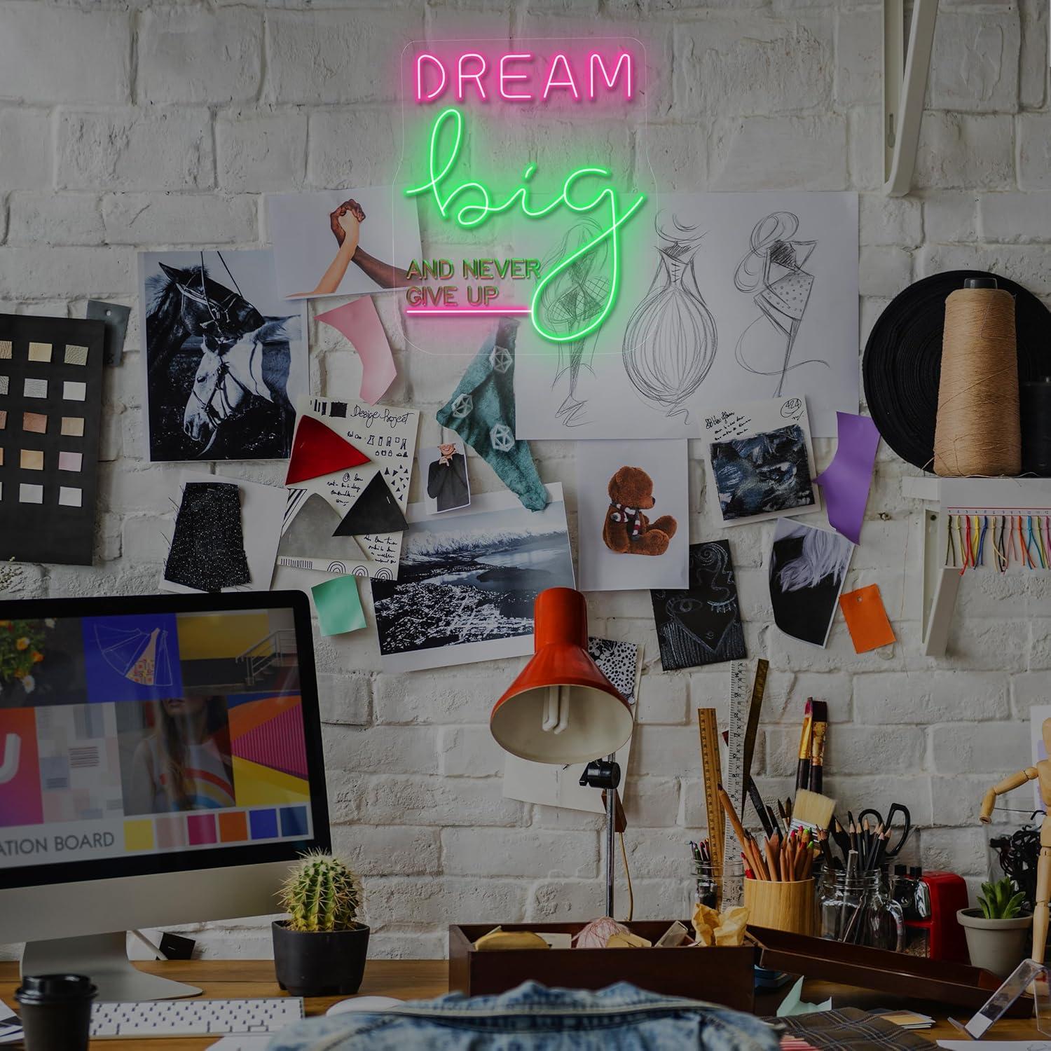 Dream Big Neon Sign Motivation - Home Gym Neon Sign review and price