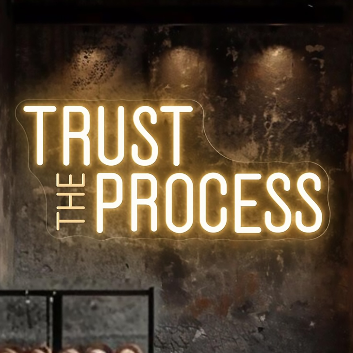 Trust The Process Neon Sign, C - Home Gym Neon Sign review and price