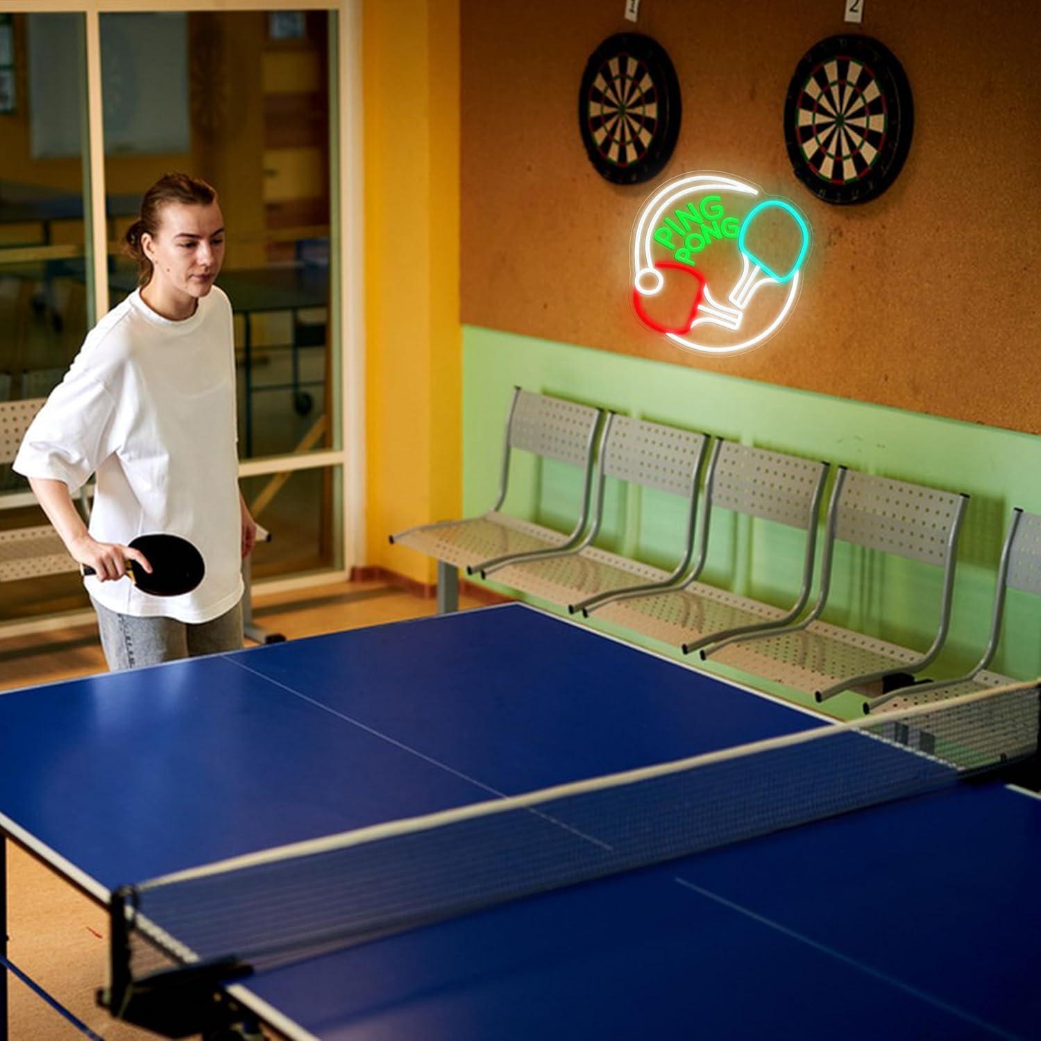 Ping Pong Neon Sign USB Dimmab - Home Gym Neon Sign review and price